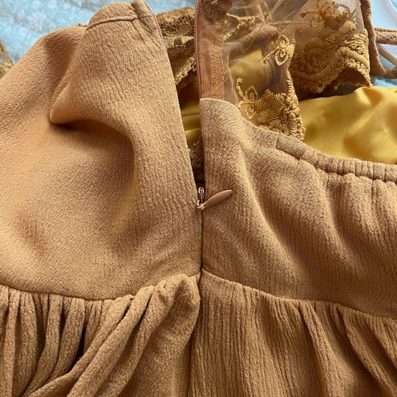 Elegant Rust Lace Maxi Dress, Girls 10 - Picture 8 of 11